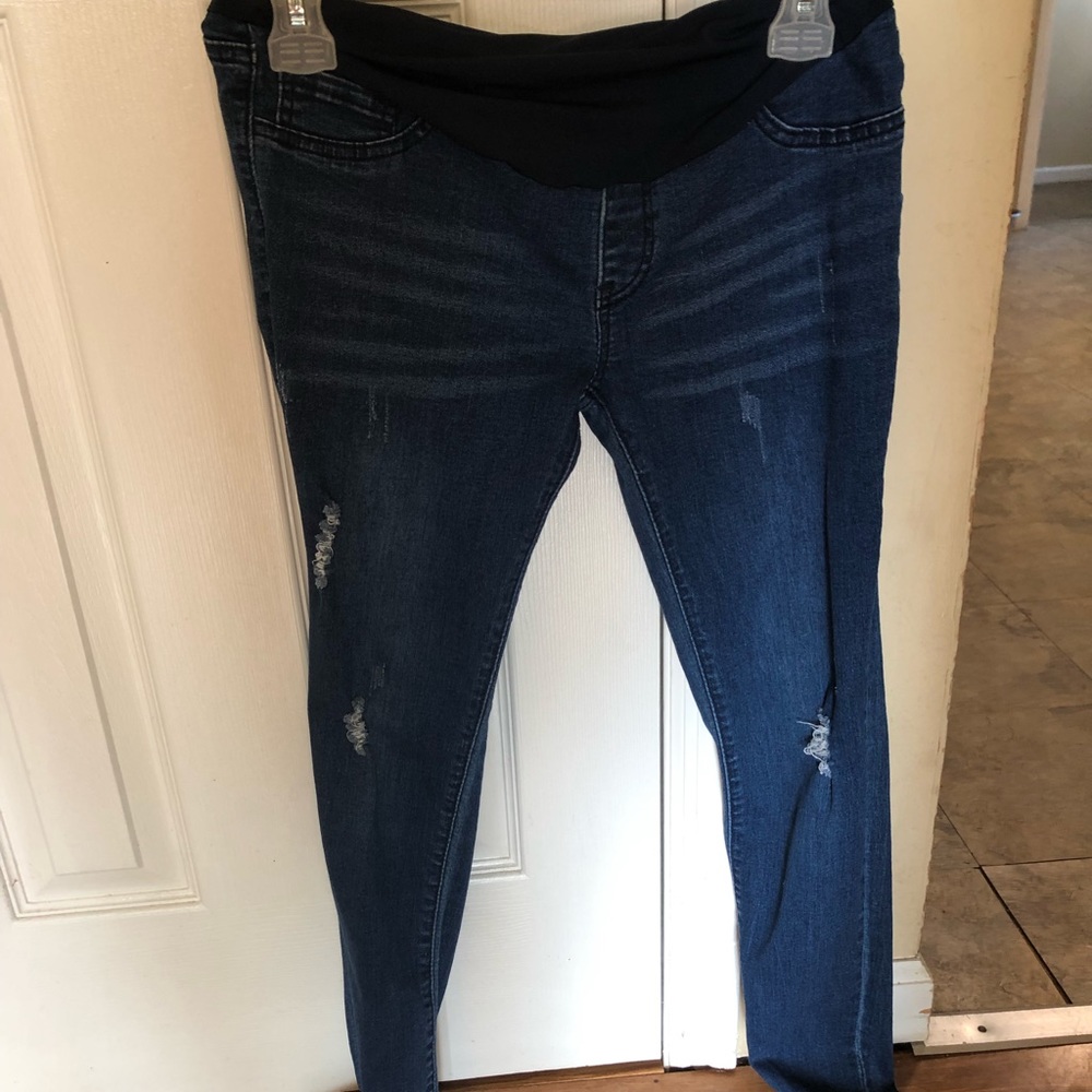 Maternity dark wash jeans